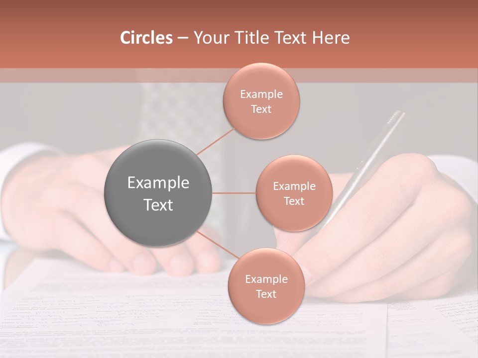 Businessman Writing On A Form PowerPoint Template