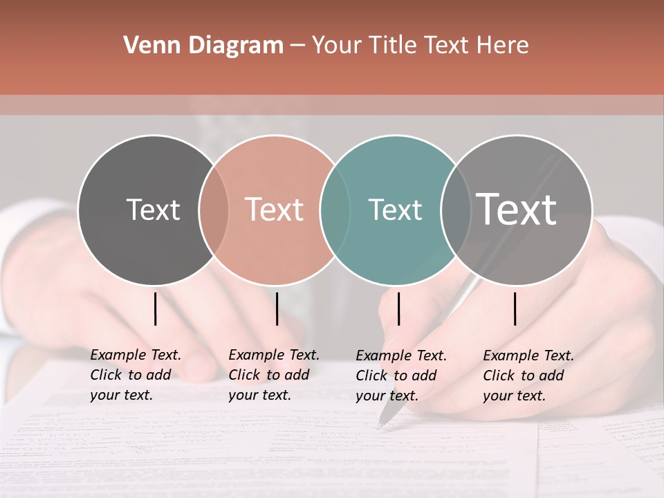 Businessman Writing On A Form PowerPoint Template
