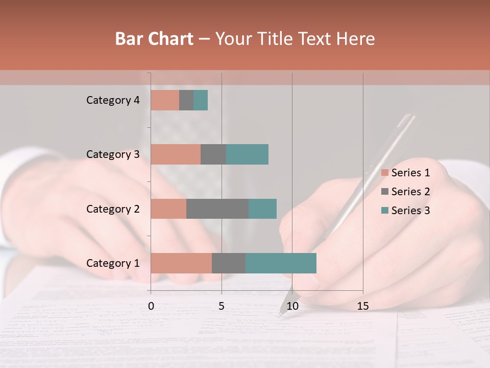 Businessman Writing On A Form PowerPoint Template