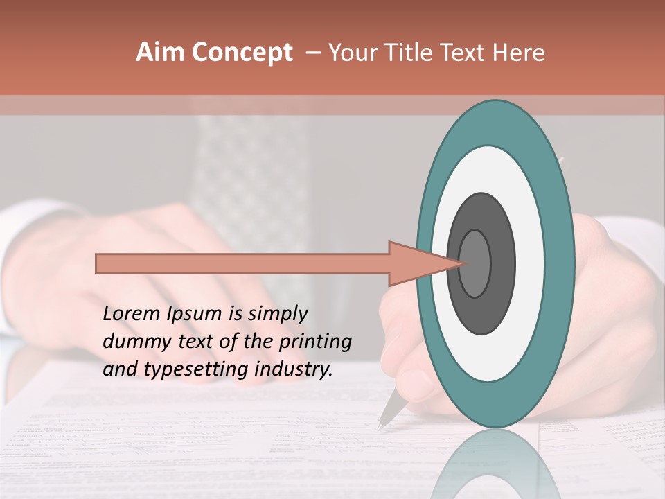 Businessman Writing On A Form PowerPoint Template