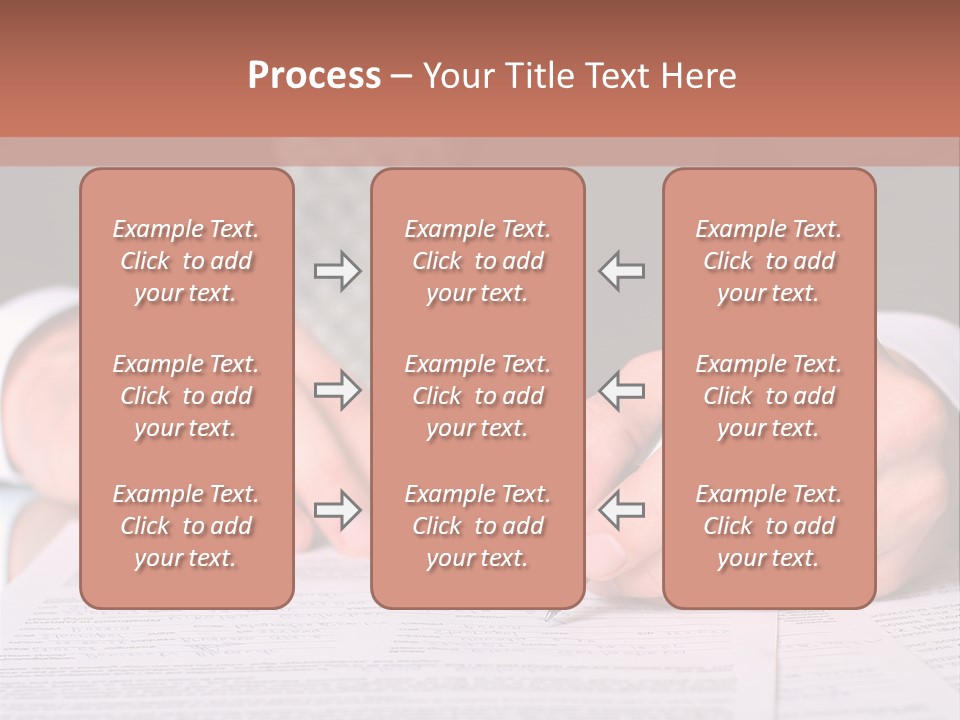 Businessman Writing On A Form PowerPoint Template