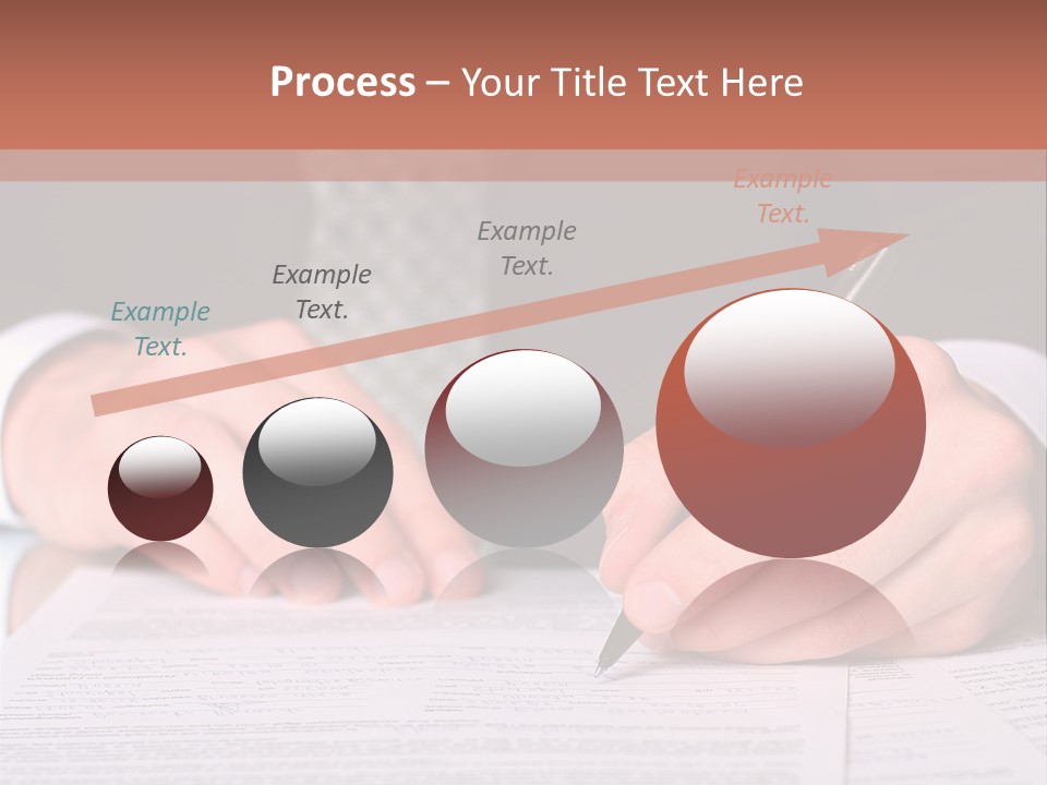 Businessman Writing On A Form PowerPoint Template