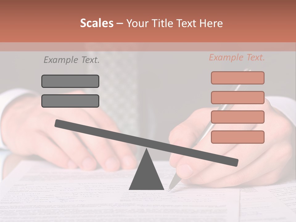 Businessman Writing On A Form PowerPoint Template