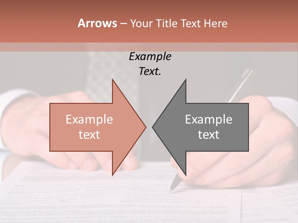 Businessman Writing On A Form PowerPoint Template