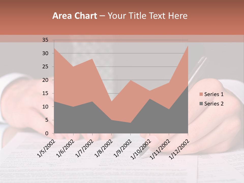 Businessman Writing On A Form PowerPoint Template