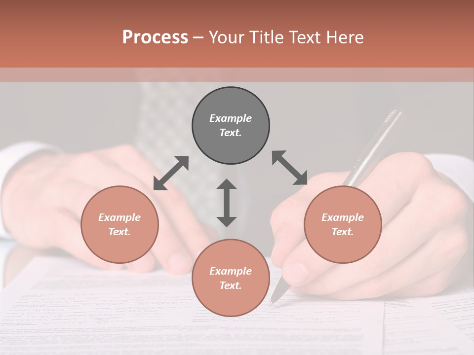 Businessman Writing On A Form PowerPoint Template