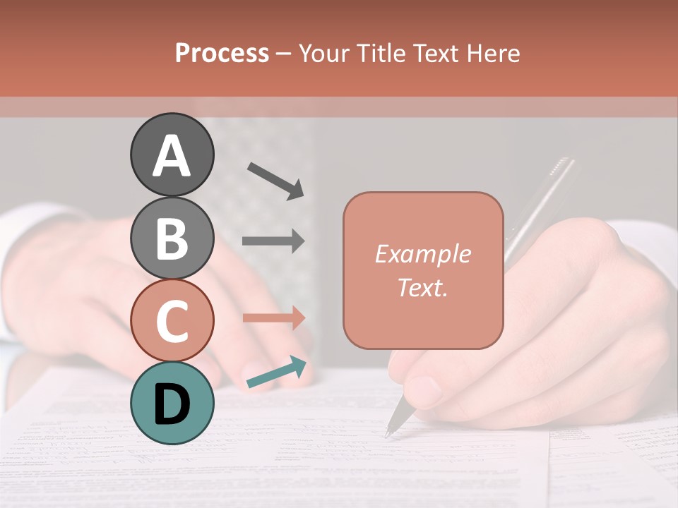 Businessman Writing On A Form PowerPoint Template