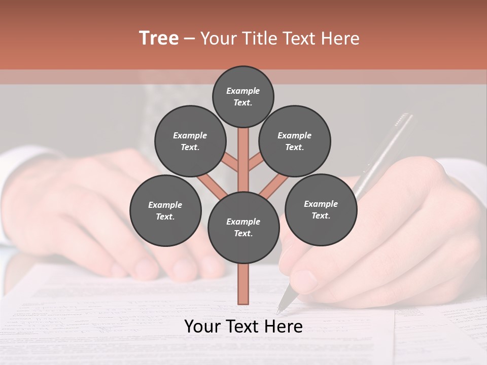 Businessman Writing On A Form PowerPoint Template