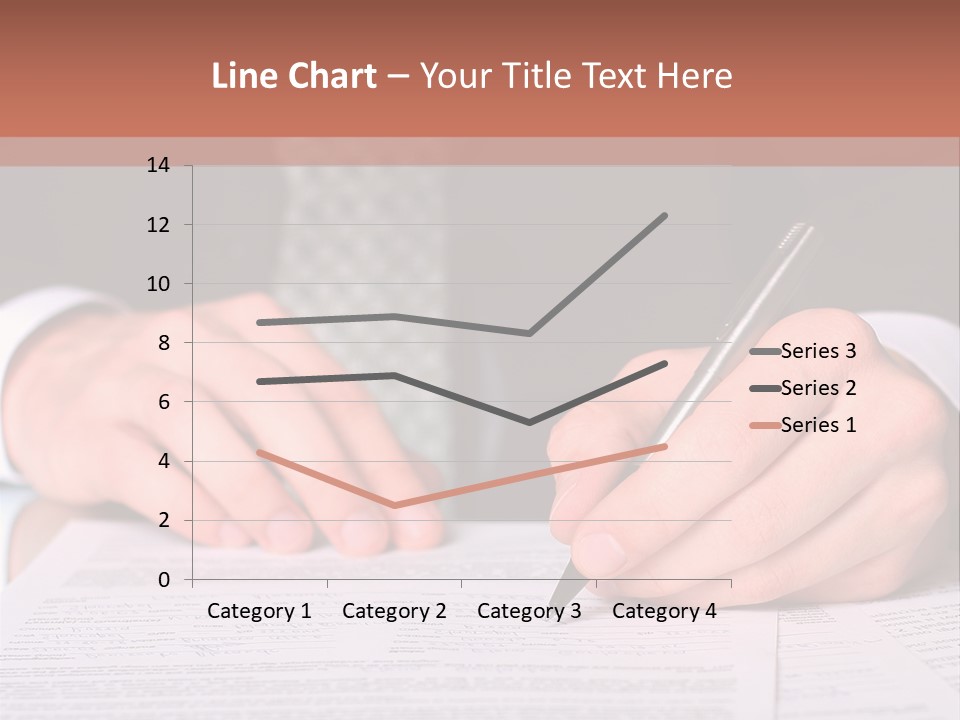 Businessman Writing On A Form PowerPoint Template