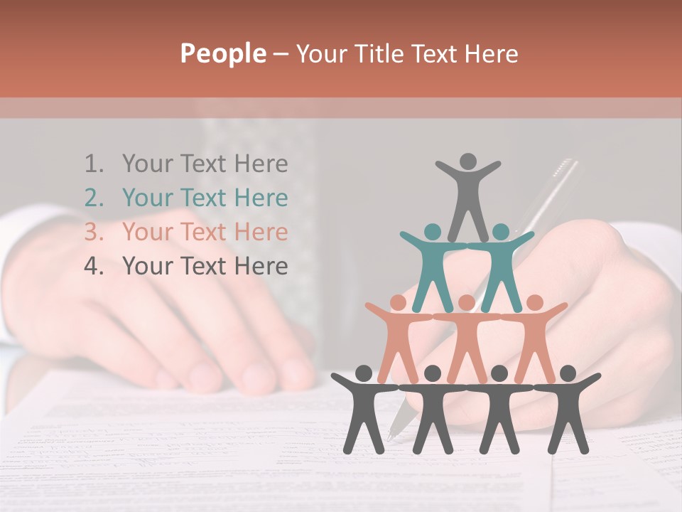 Businessman Writing On A Form PowerPoint Template