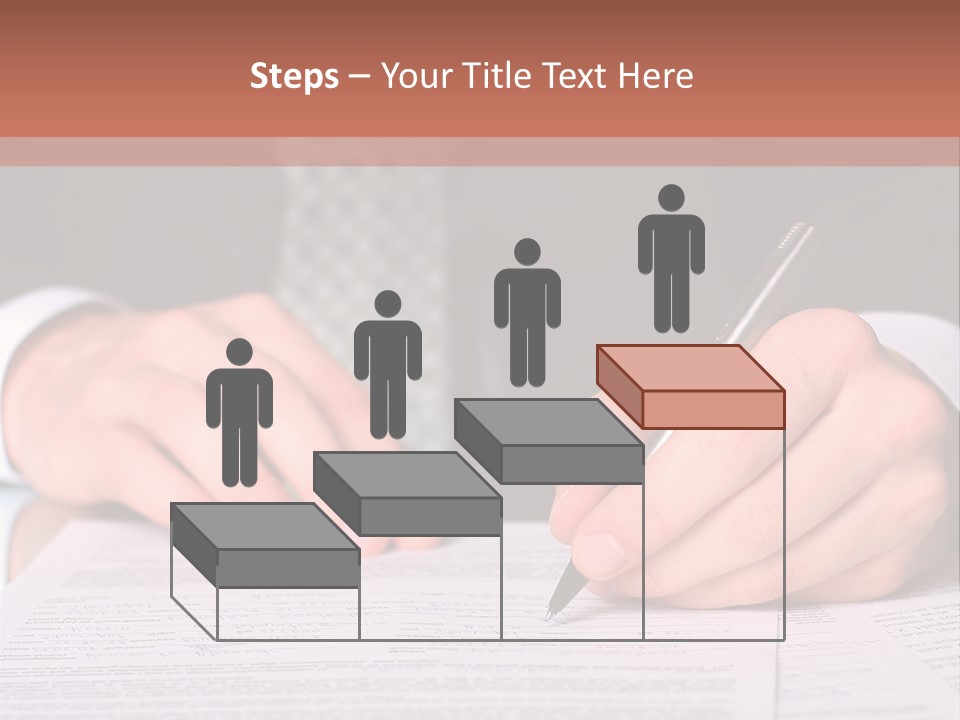 Businessman Writing On A Form PowerPoint Template