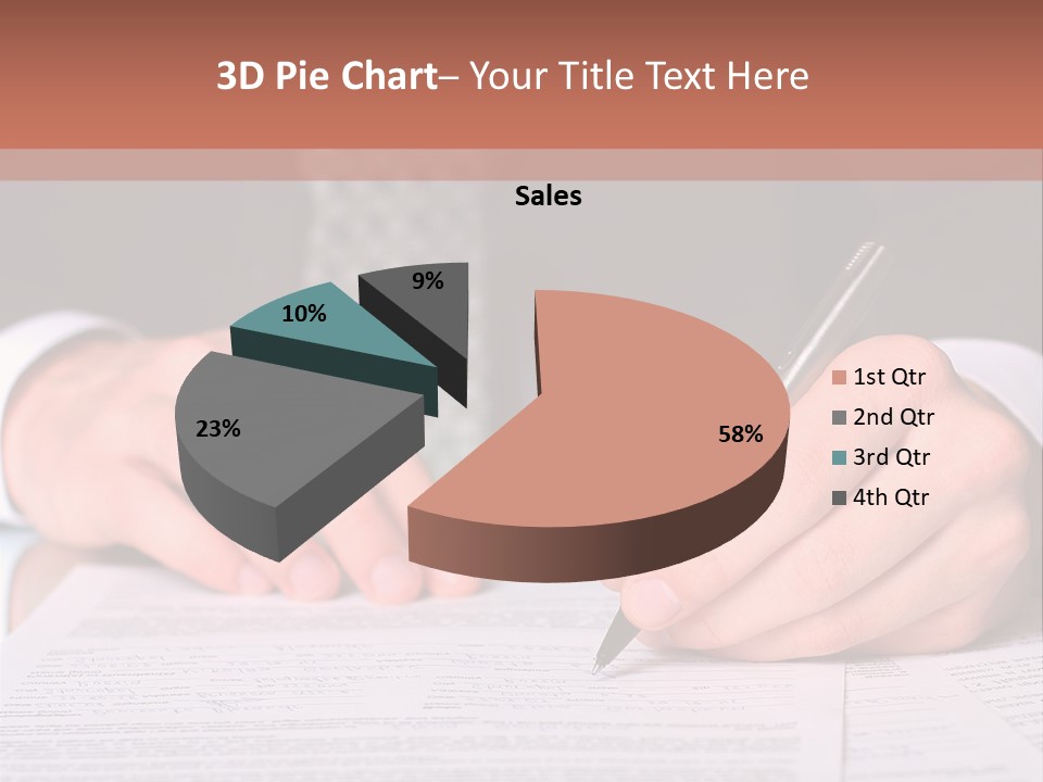 Businessman Writing On A Form PowerPoint Template