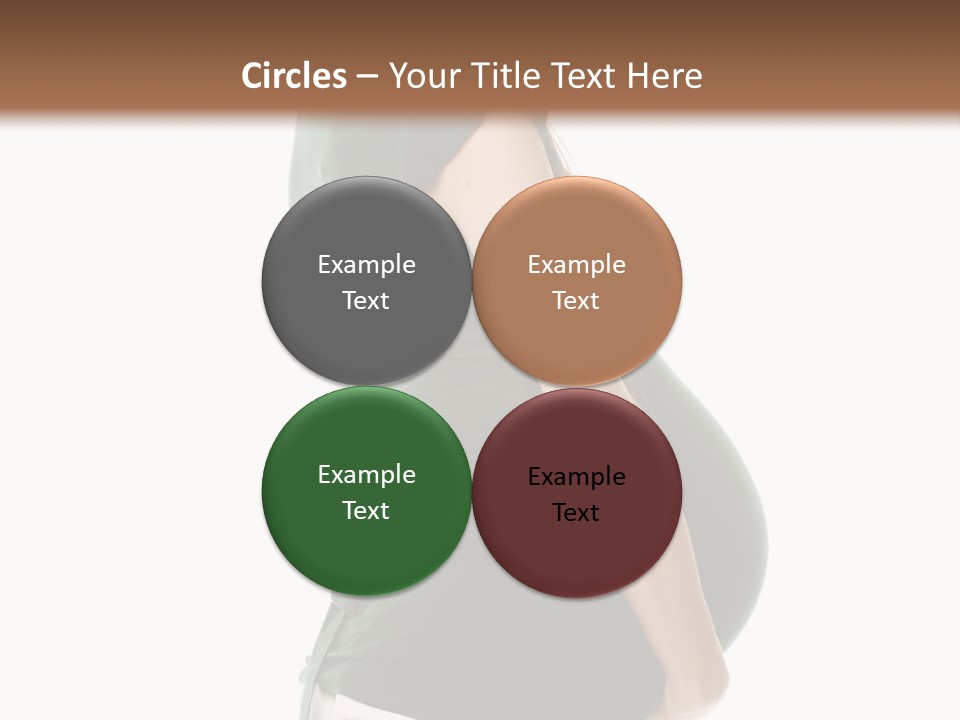 The Pregnant Female On A White Background PowerPoint Template