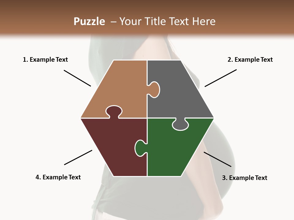 The Pregnant Female On A White Background PowerPoint Template