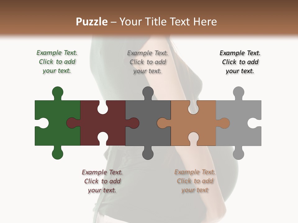 The Pregnant Female On A White Background PowerPoint Template