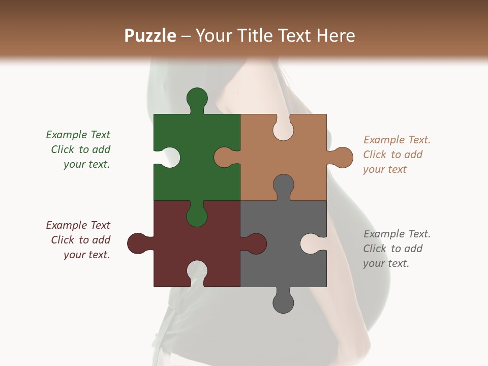 The Pregnant Female On A White Background PowerPoint Template