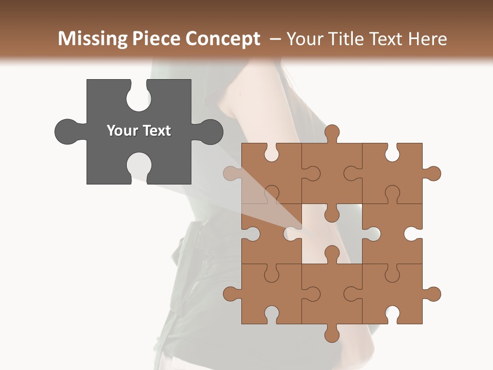 The Pregnant Female On A White Background PowerPoint Template