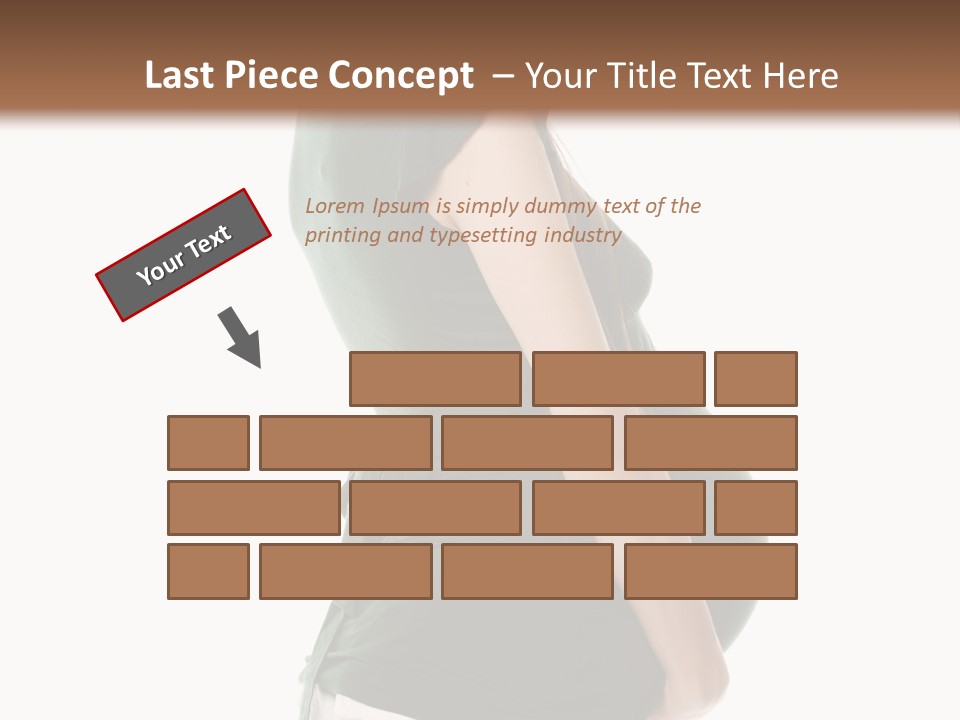 The Pregnant Female On A White Background PowerPoint Template