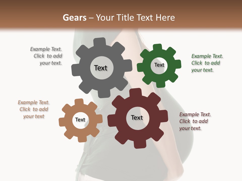 The Pregnant Female On A White Background PowerPoint Template