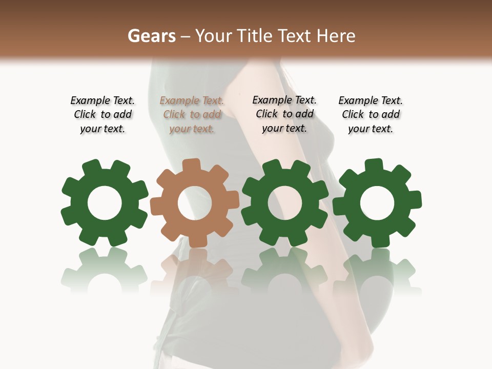 The Pregnant Female On A White Background PowerPoint Template