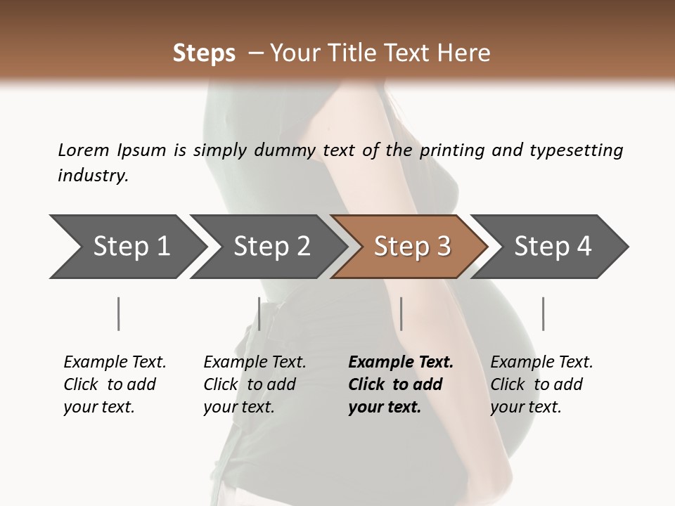 The Pregnant Female On A White Background PowerPoint Template