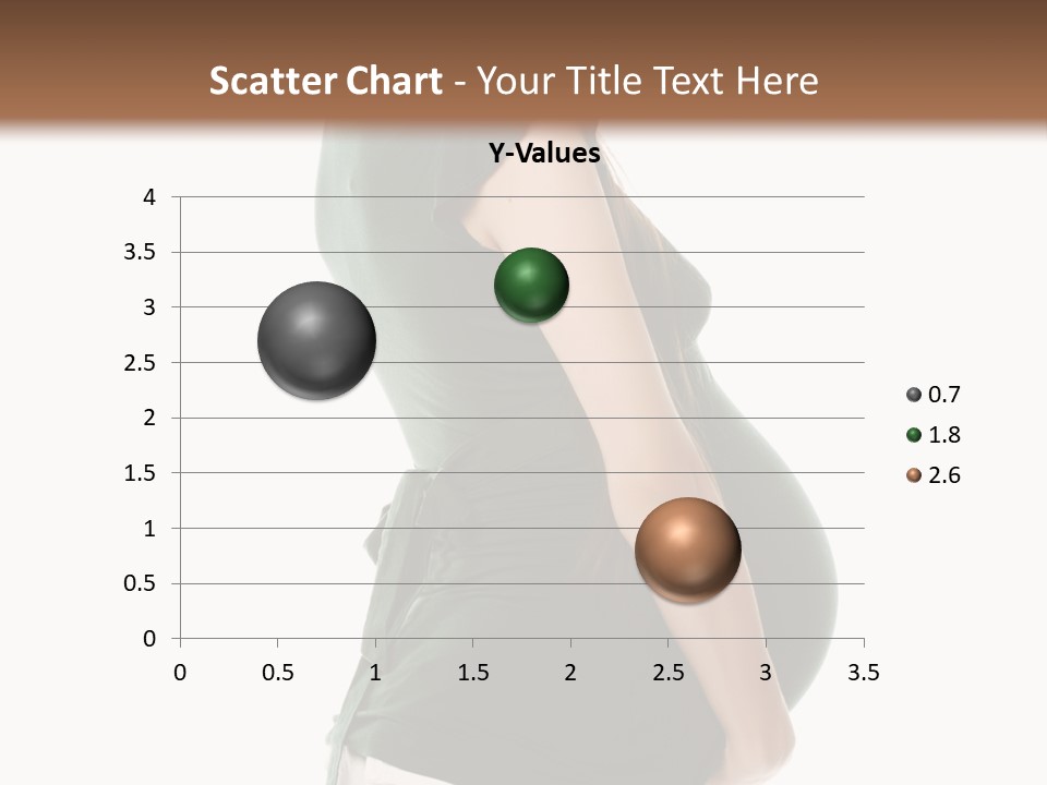 The Pregnant Female On A White Background PowerPoint Template