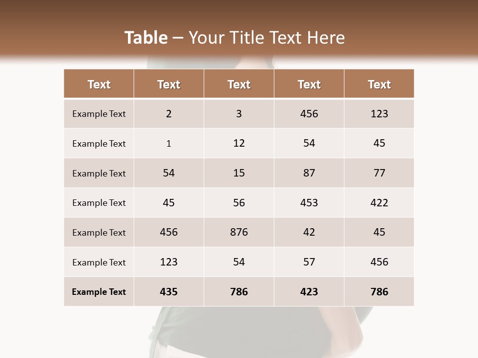 The Pregnant Female On A White Background PowerPoint Template