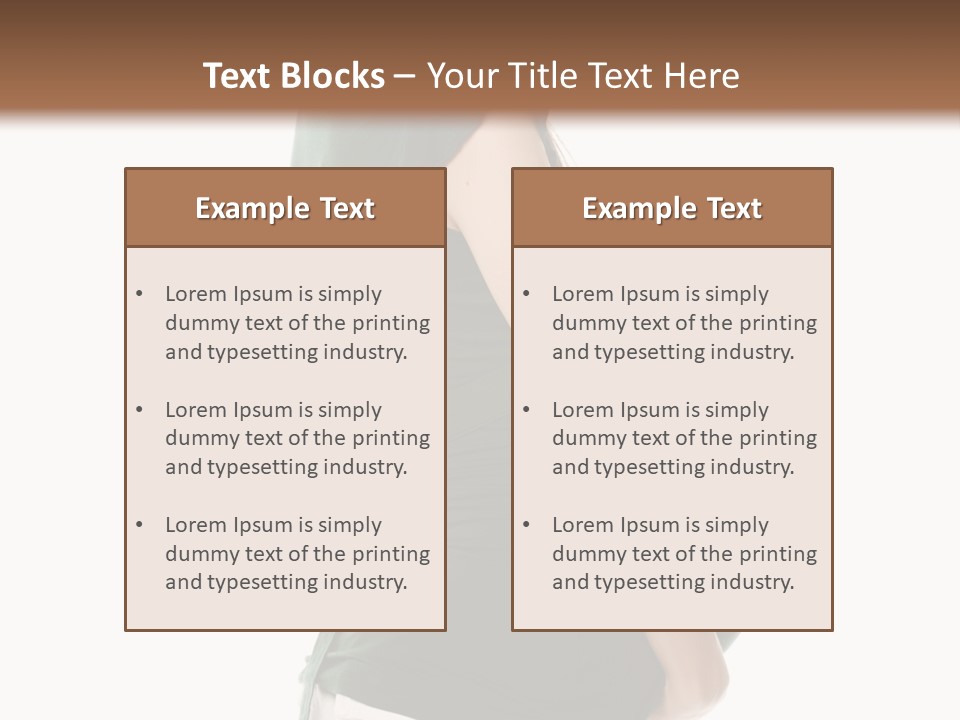 The Pregnant Female On A White Background PowerPoint Template