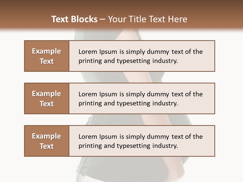 The Pregnant Female On A White Background PowerPoint Template