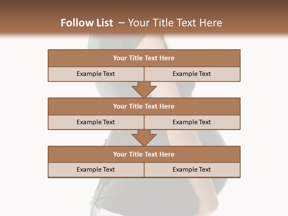 The Pregnant Female On A White Background PowerPoint Template