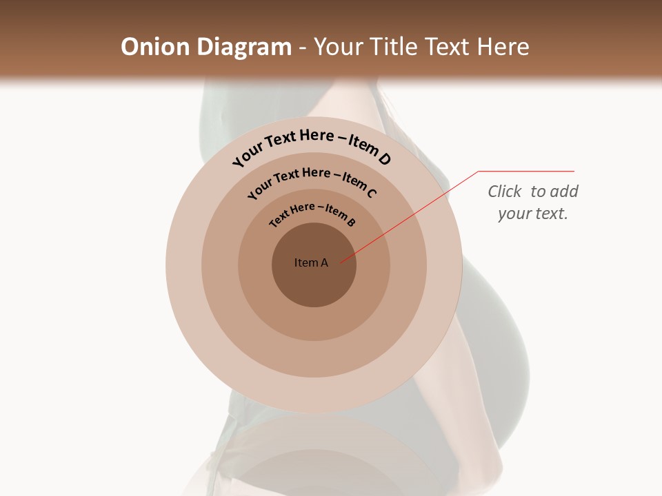 The Pregnant Female On A White Background PowerPoint Template