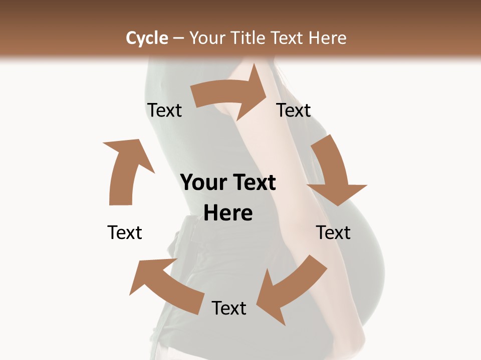 The Pregnant Female On A White Background PowerPoint Template