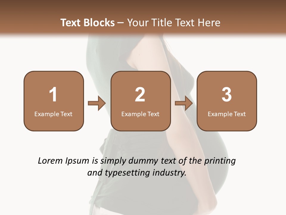 The Pregnant Female On A White Background PowerPoint Template