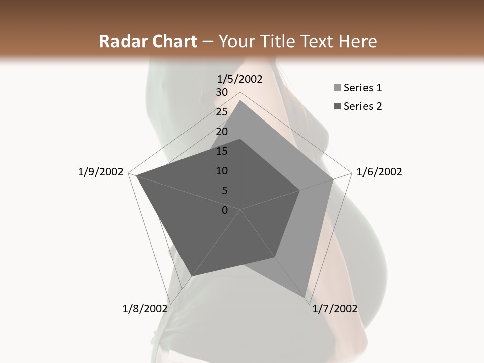 The Pregnant Female On A White Background PowerPoint Template