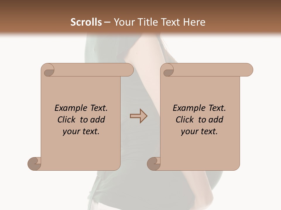 The Pregnant Female On A White Background PowerPoint Template