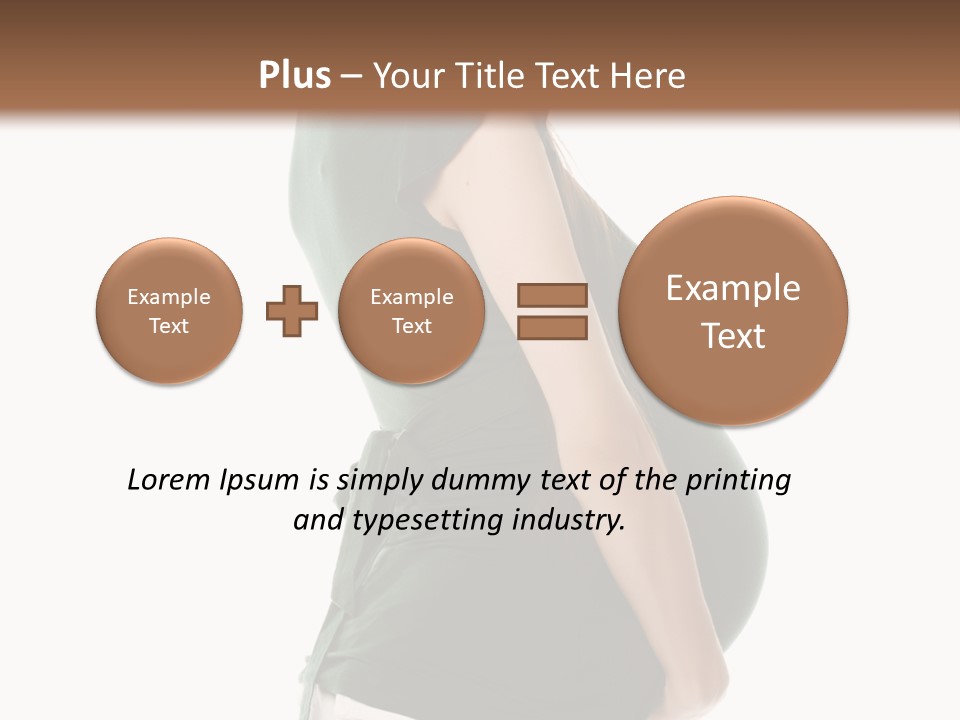 The Pregnant Female On A White Background PowerPoint Template