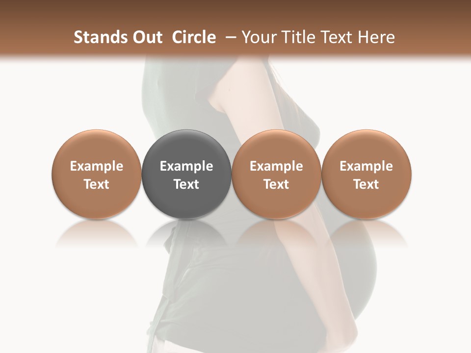 The Pregnant Female On A White Background PowerPoint Template