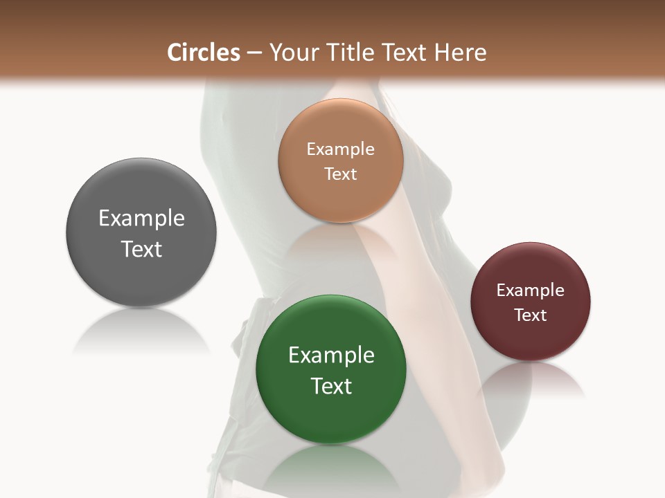 The Pregnant Female On A White Background PowerPoint Template