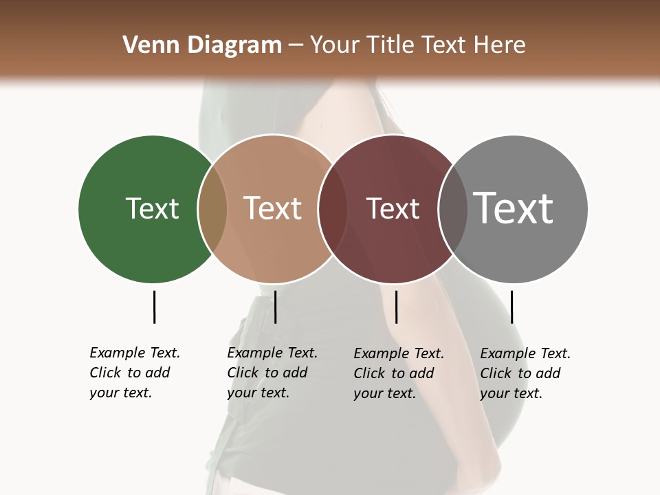 The Pregnant Female On A White Background PowerPoint Template