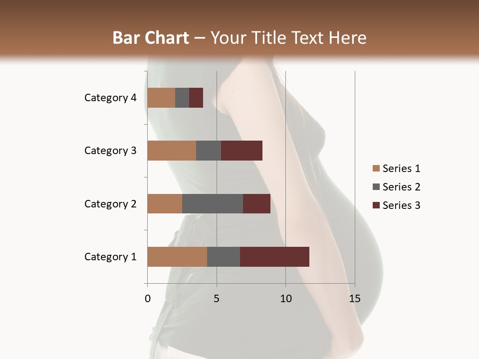 The Pregnant Female On A White Background PowerPoint Template