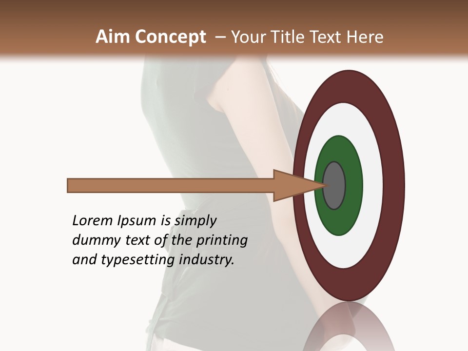 The Pregnant Female On A White Background PowerPoint Template