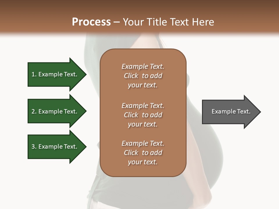 The Pregnant Female On A White Background PowerPoint Template