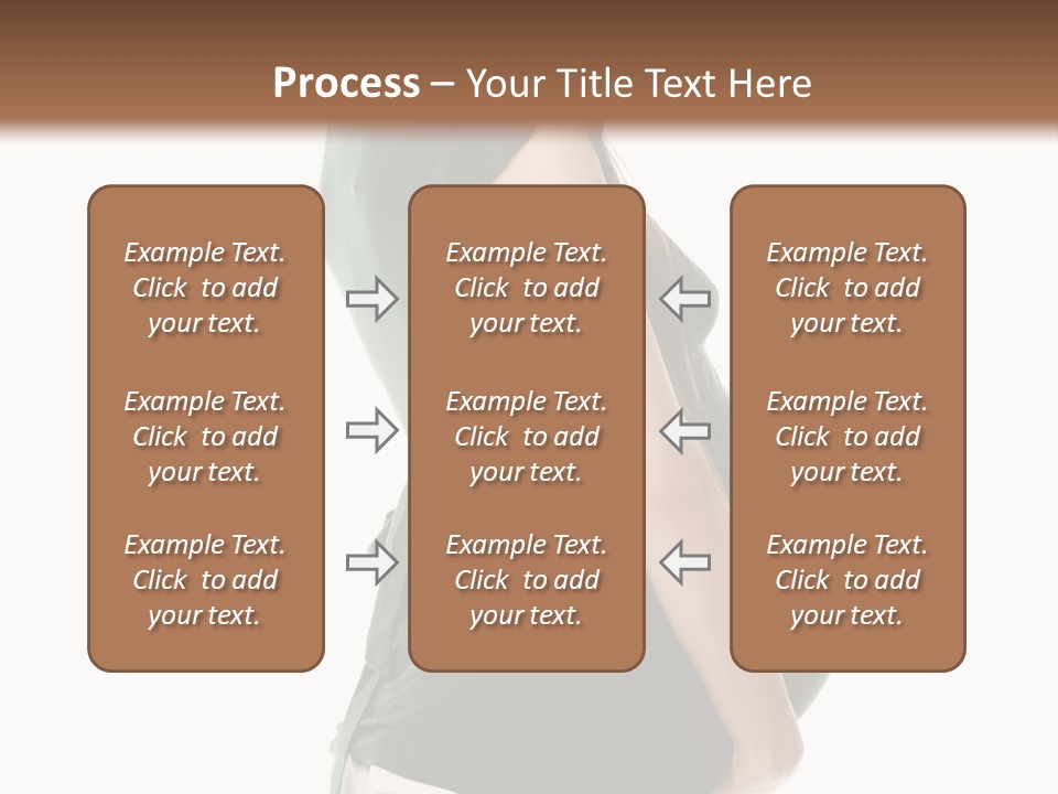 The Pregnant Female On A White Background PowerPoint Template