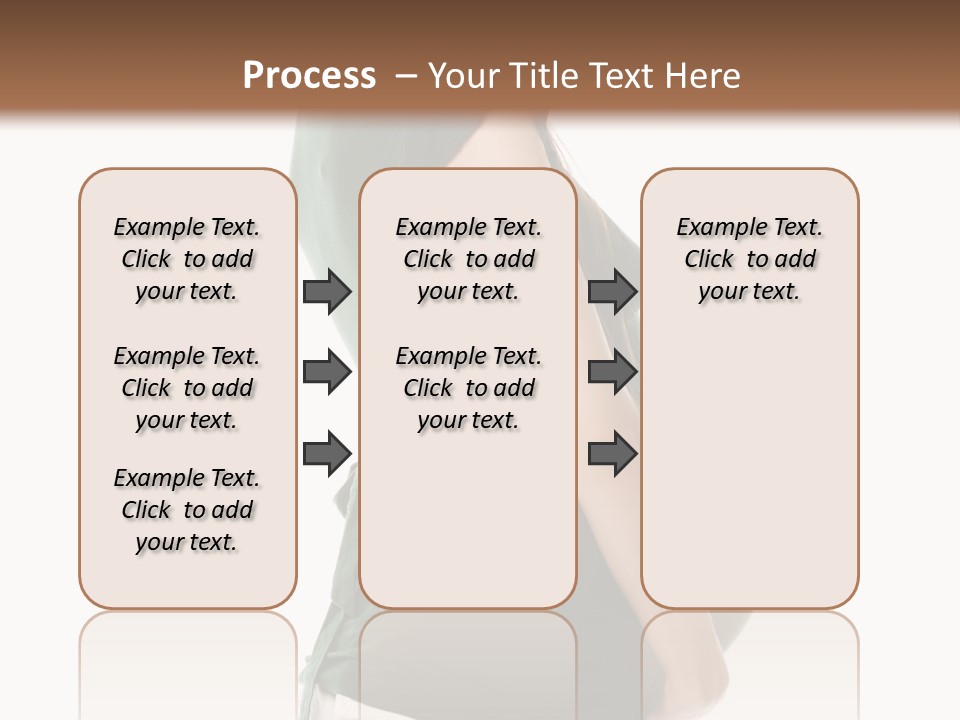 The Pregnant Female On A White Background PowerPoint Template