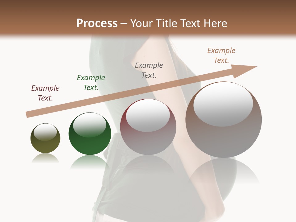 The Pregnant Female On A White Background PowerPoint Template