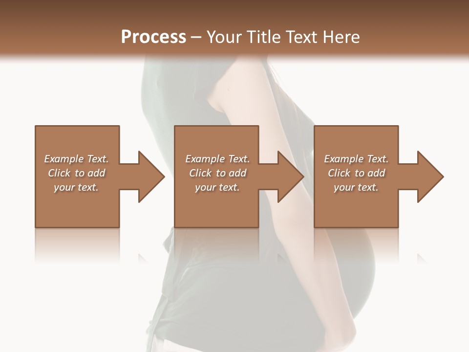 The Pregnant Female On A White Background PowerPoint Template