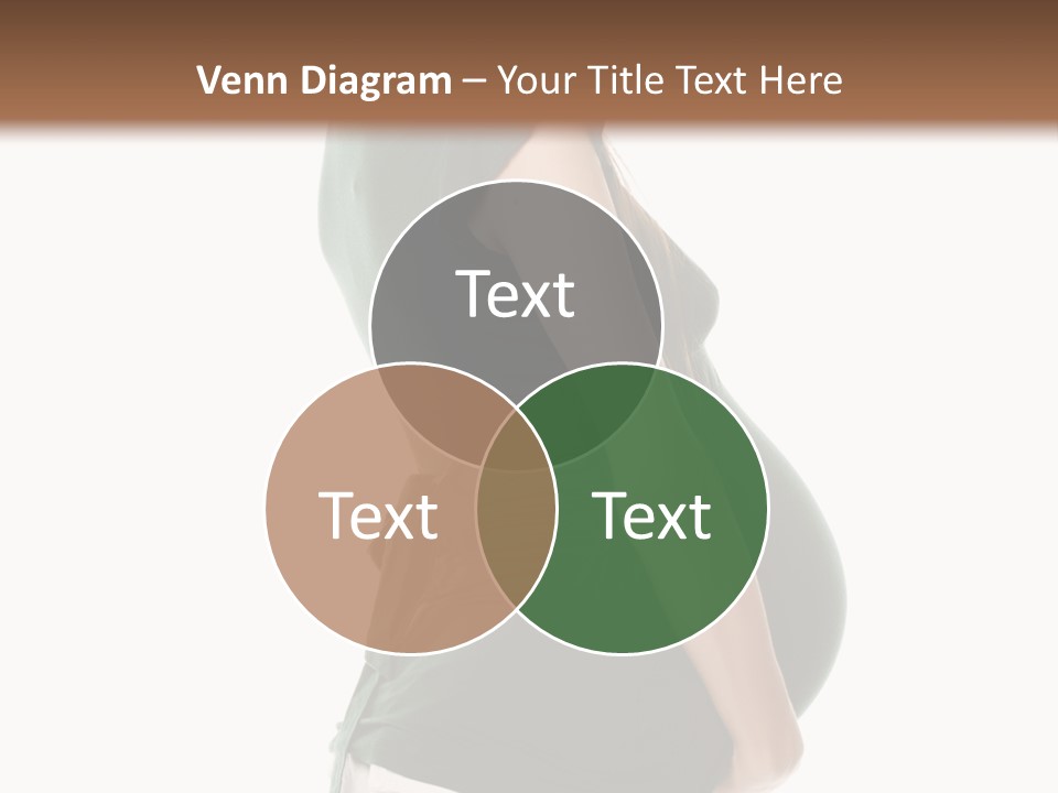 The Pregnant Female On A White Background PowerPoint Template