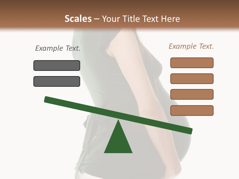 The Pregnant Female On A White Background PowerPoint Template