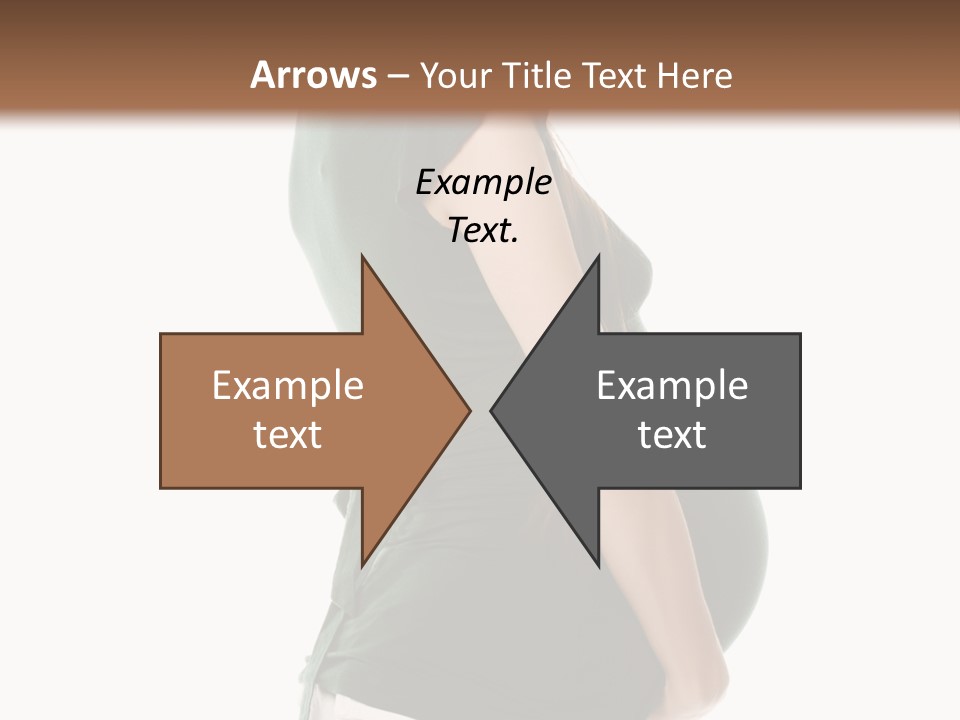 The Pregnant Female On A White Background PowerPoint Template