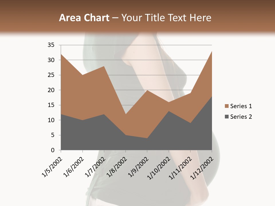 The Pregnant Female On A White Background PowerPoint Template